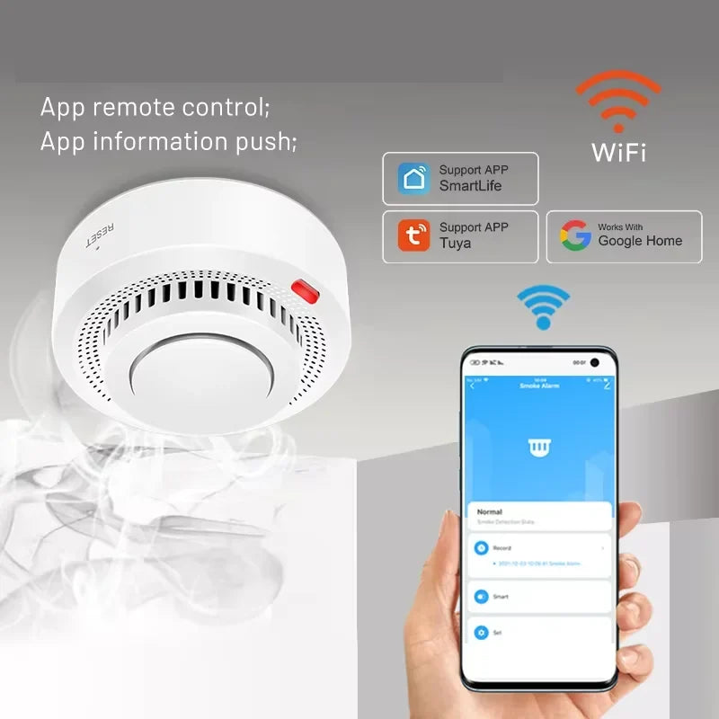 Kalsten | Smart WiFi Smoke Detector Fire Alarm 85dB – SafeSense 5
