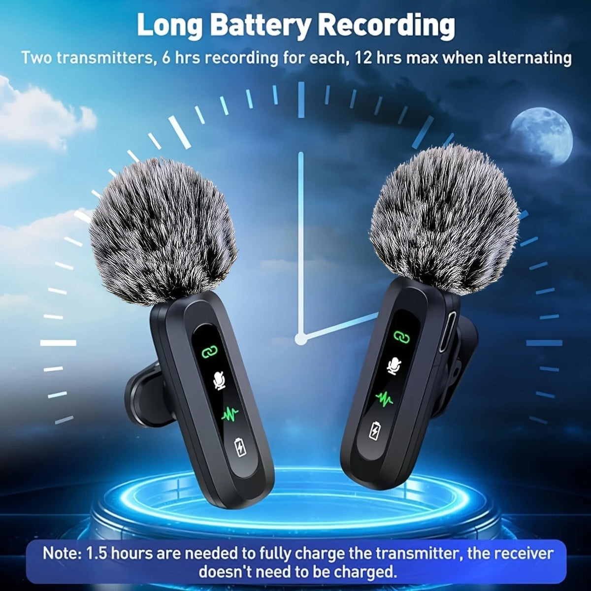 Kalsten | SoundSnap Wireless Clip Microphone – USB-C Microphone for Smartphone and Tablet 2