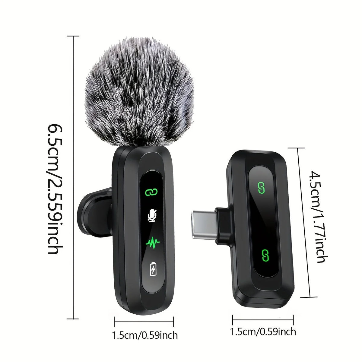 Kalsten | SoundSnap Wireless Clip Microphone – USB-C Microphone for Smartphone and Tablet 3
