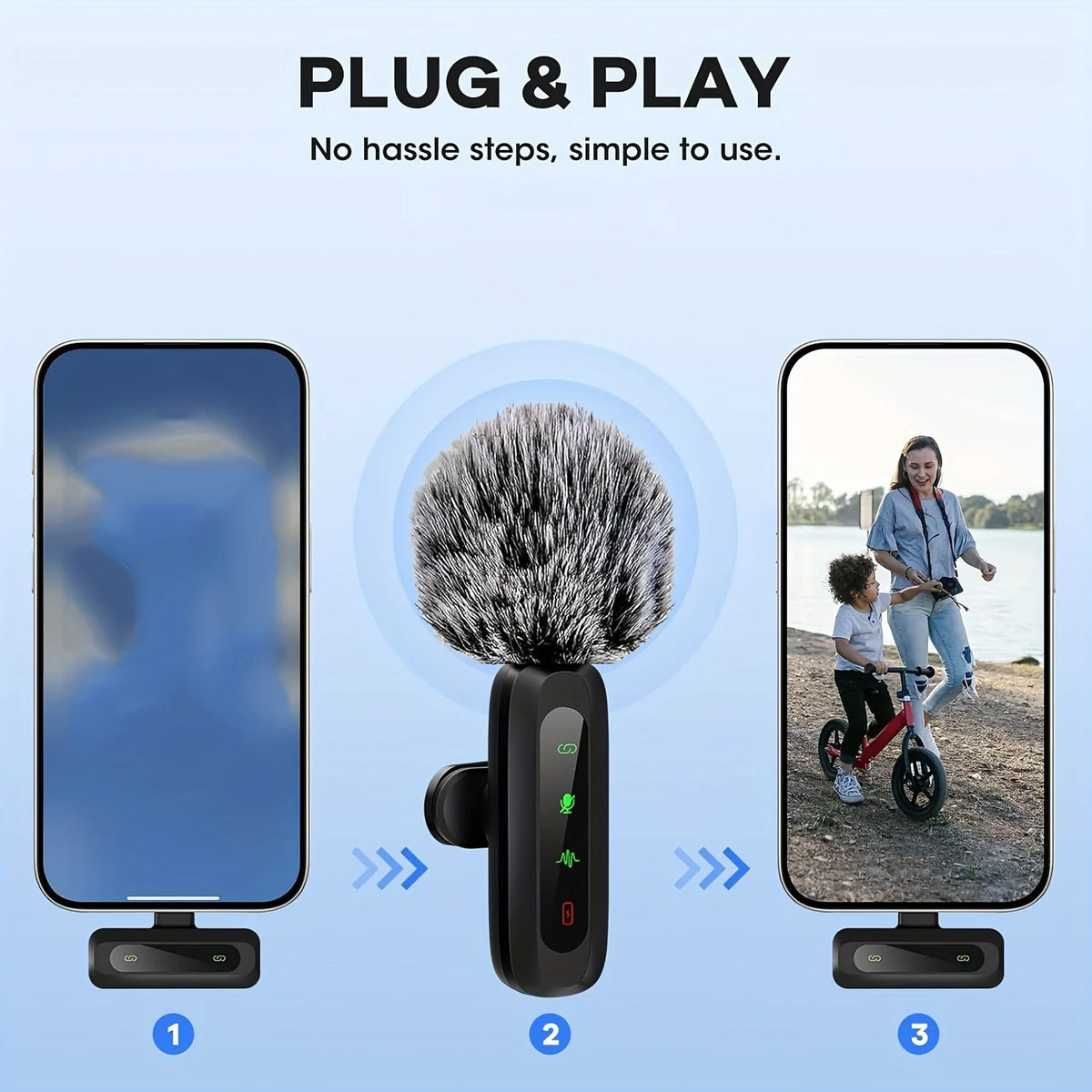 Kalsten | SoundSnap Wireless Clip Microphone – USB-C Microphone for Smartphone and Tablet 4