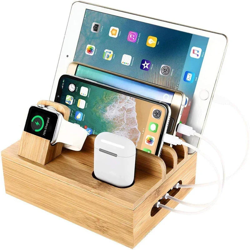 Kalsten | Tekavo Bamboo Charging Station – 5-Port USB Organiser FCa 0