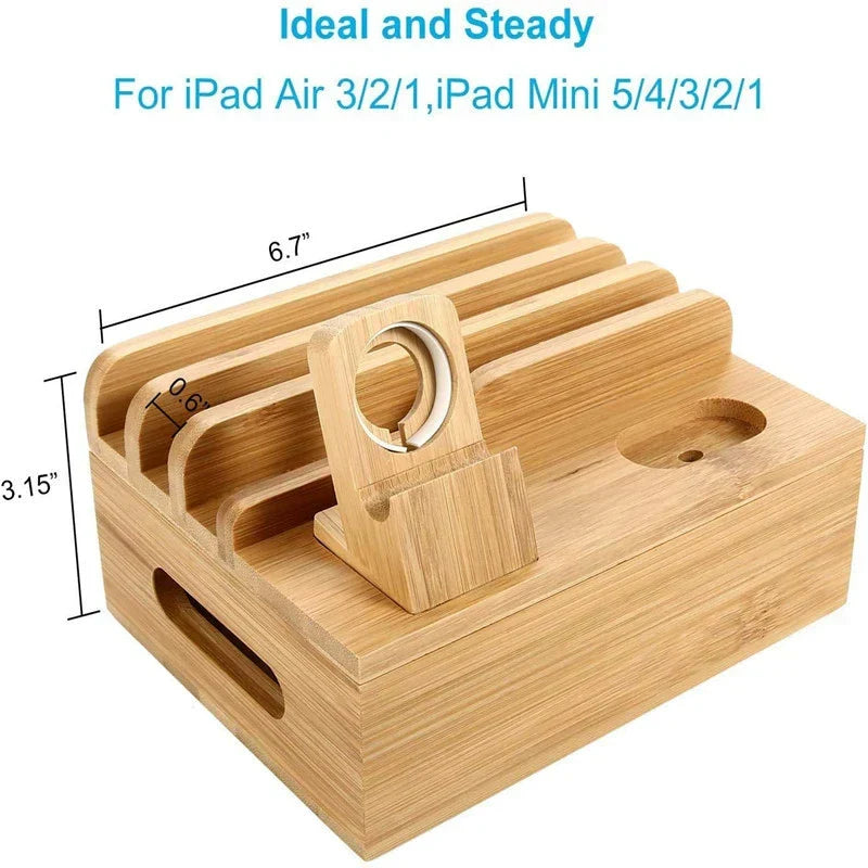 Kalsten | Tekavo Bamboo Charging Station – 5-Port USB Organiser FCa 1