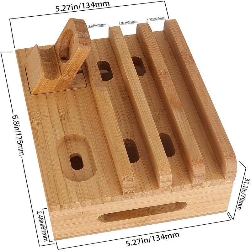 Kalsten | Tekavo Bamboo Charging Station – 5-Port USB Organiser FCa 4