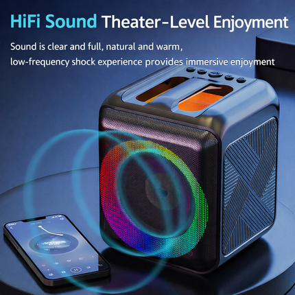 Karaoke Machine Bluetooth Portable Speaker Wireless Microphones 6