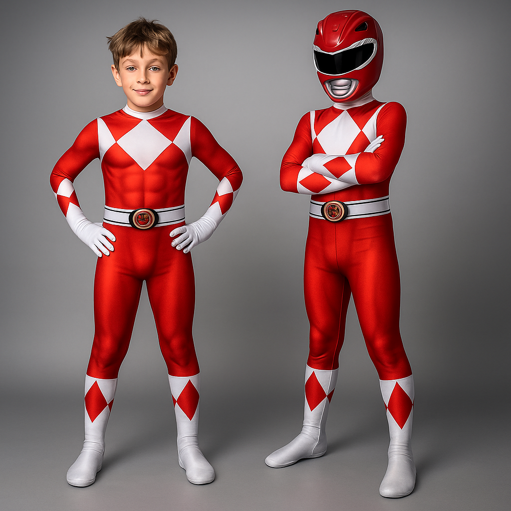 Kids Costume Superhero Jumpsuit Muscle Print Party Outfit 1