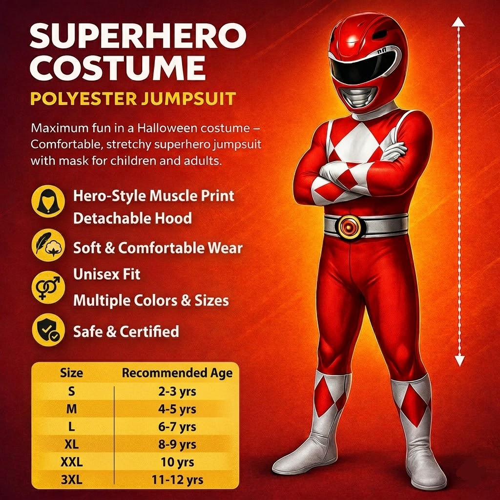 Kids Costume Superhero Jumpsuit Muscle Print Party Outfit 4