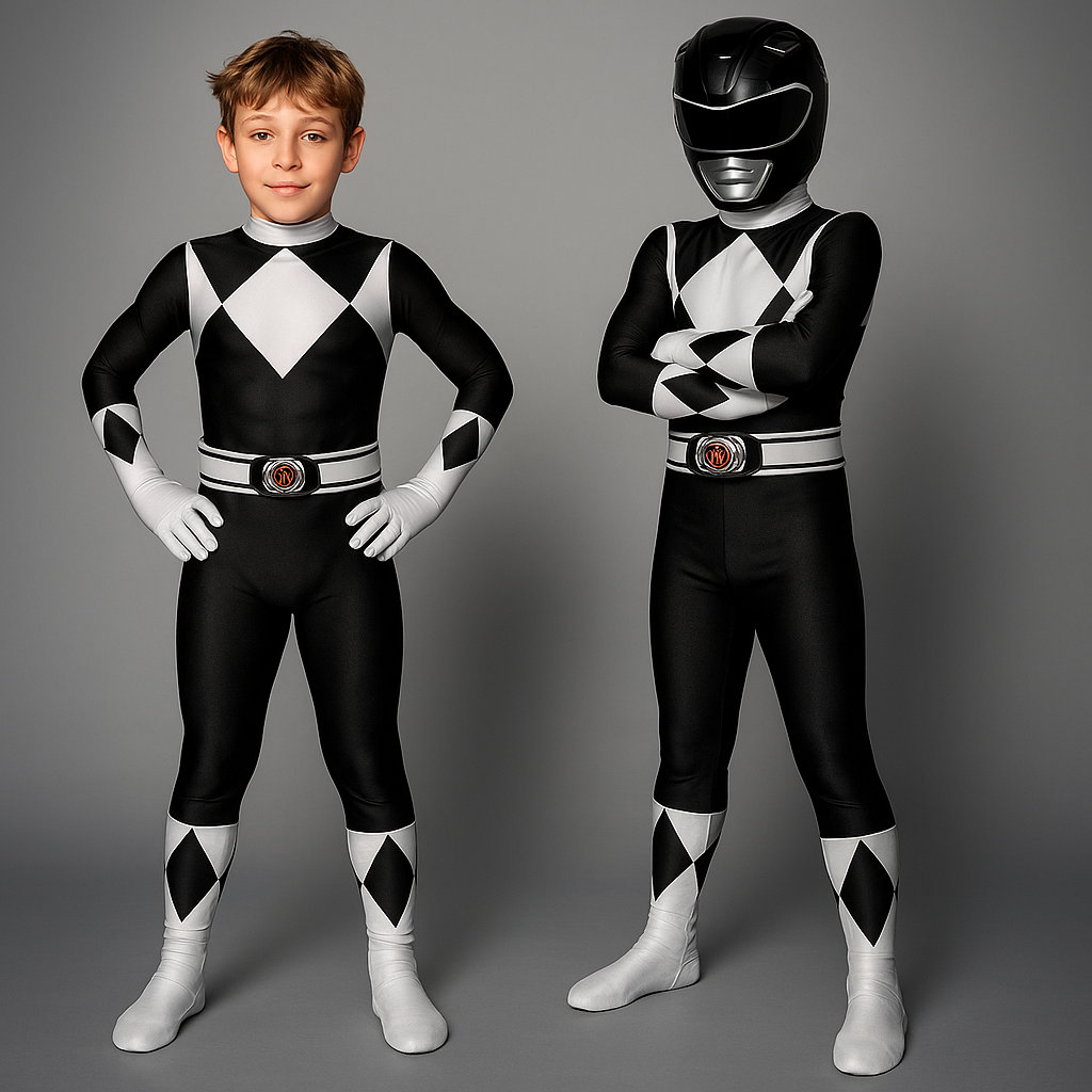 Kids Costume Superhero Jumpsuit Muscle Print Party Outfit 5