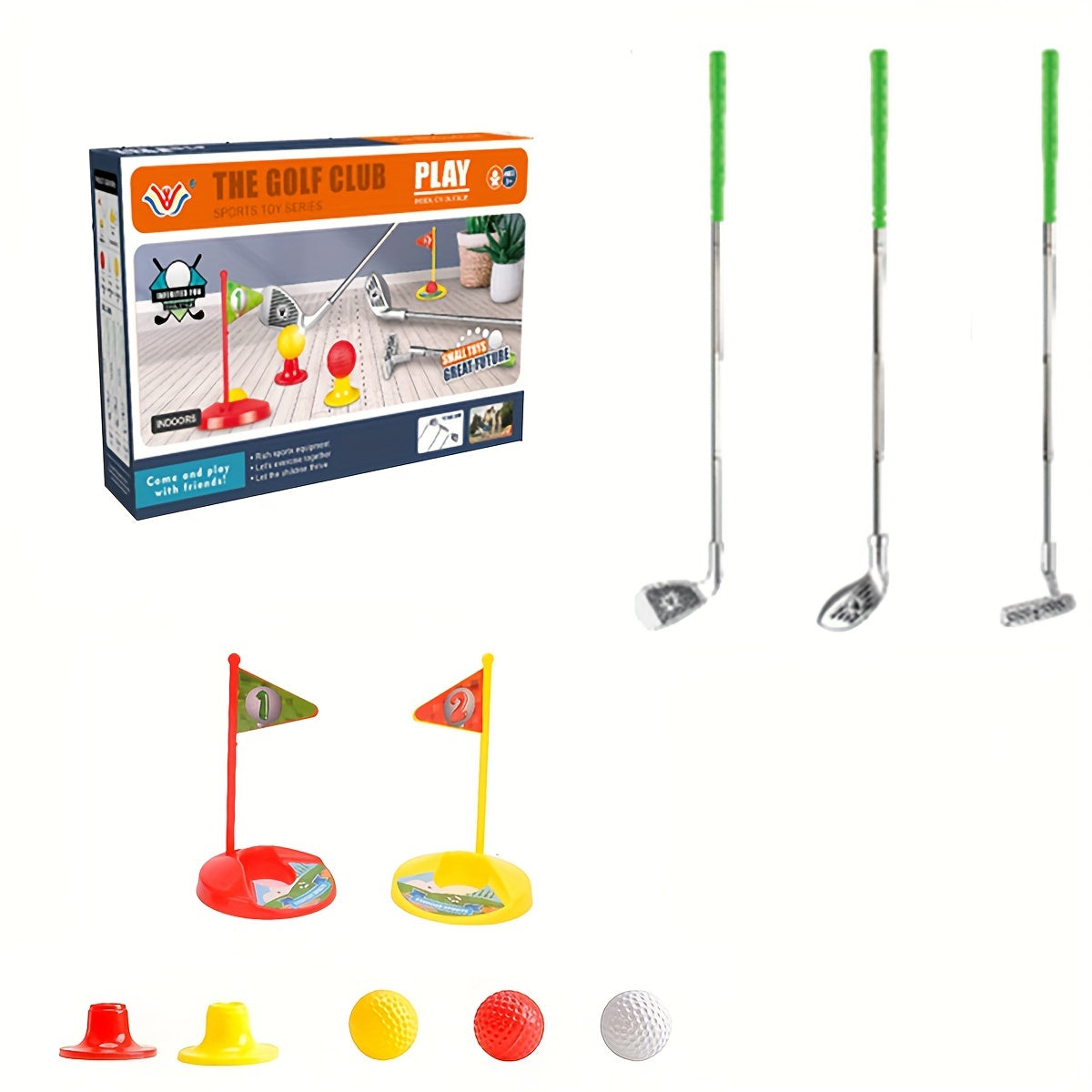Kids Golf Club Set - Adjustable for Ages 3-8 Play 6