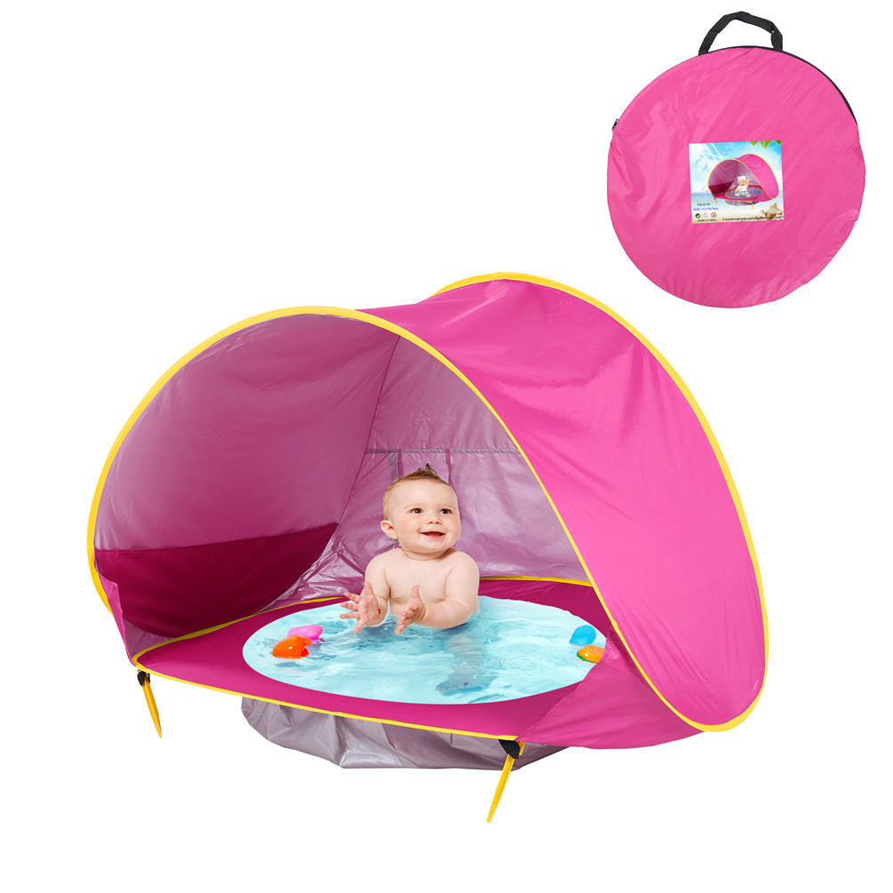 Kids Pop-Up Beach Tent — UV50+ Sun Shelter with Splash Pool & Carry Bag 8
