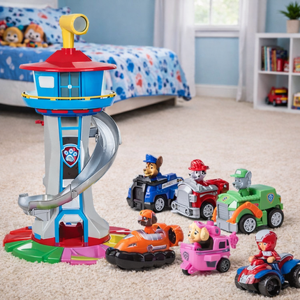Kids Toys Car Playset Slide Tower Track Toy Vehicles 3