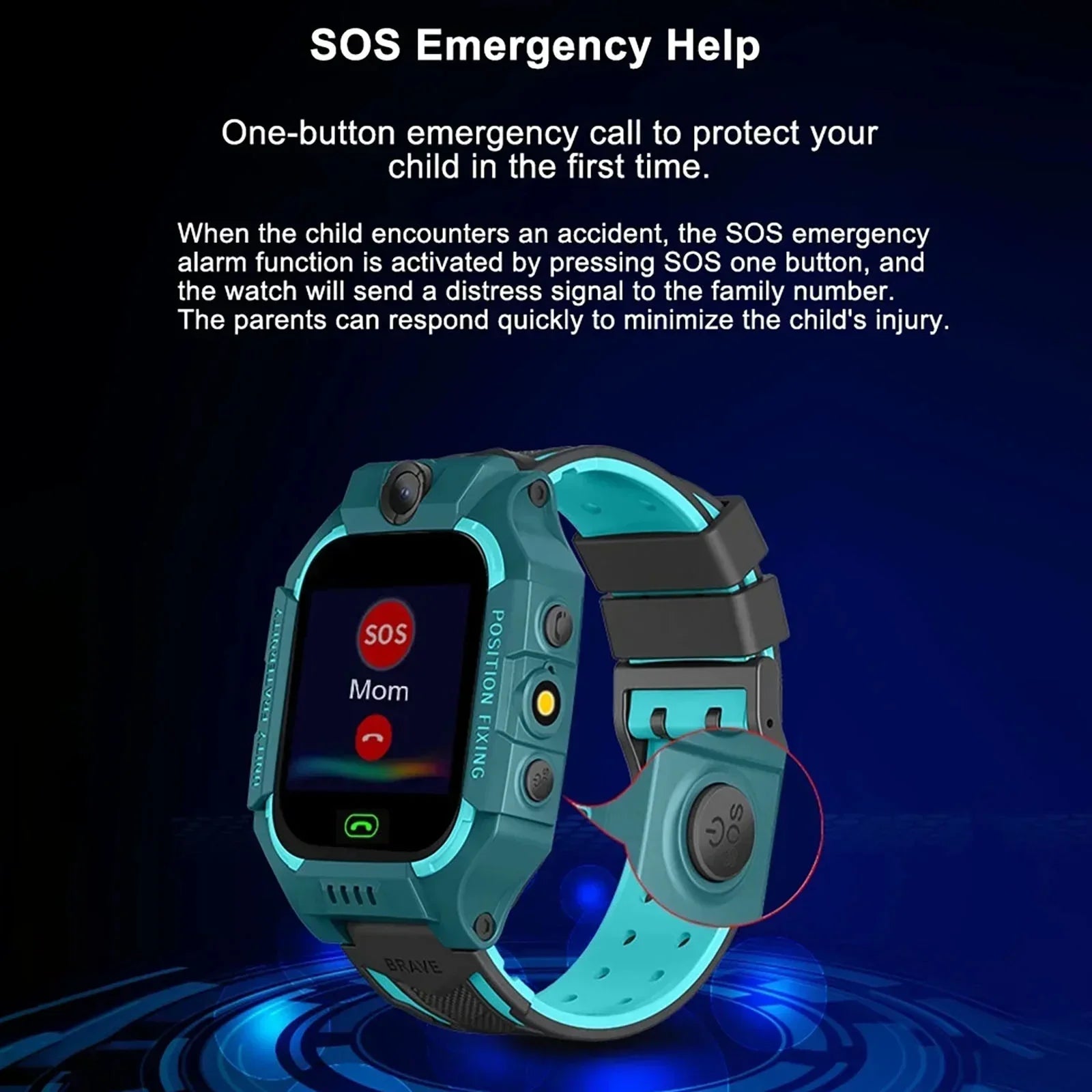Kids' GPS Watch with Location Tracking and Call Functionality - Luna 7