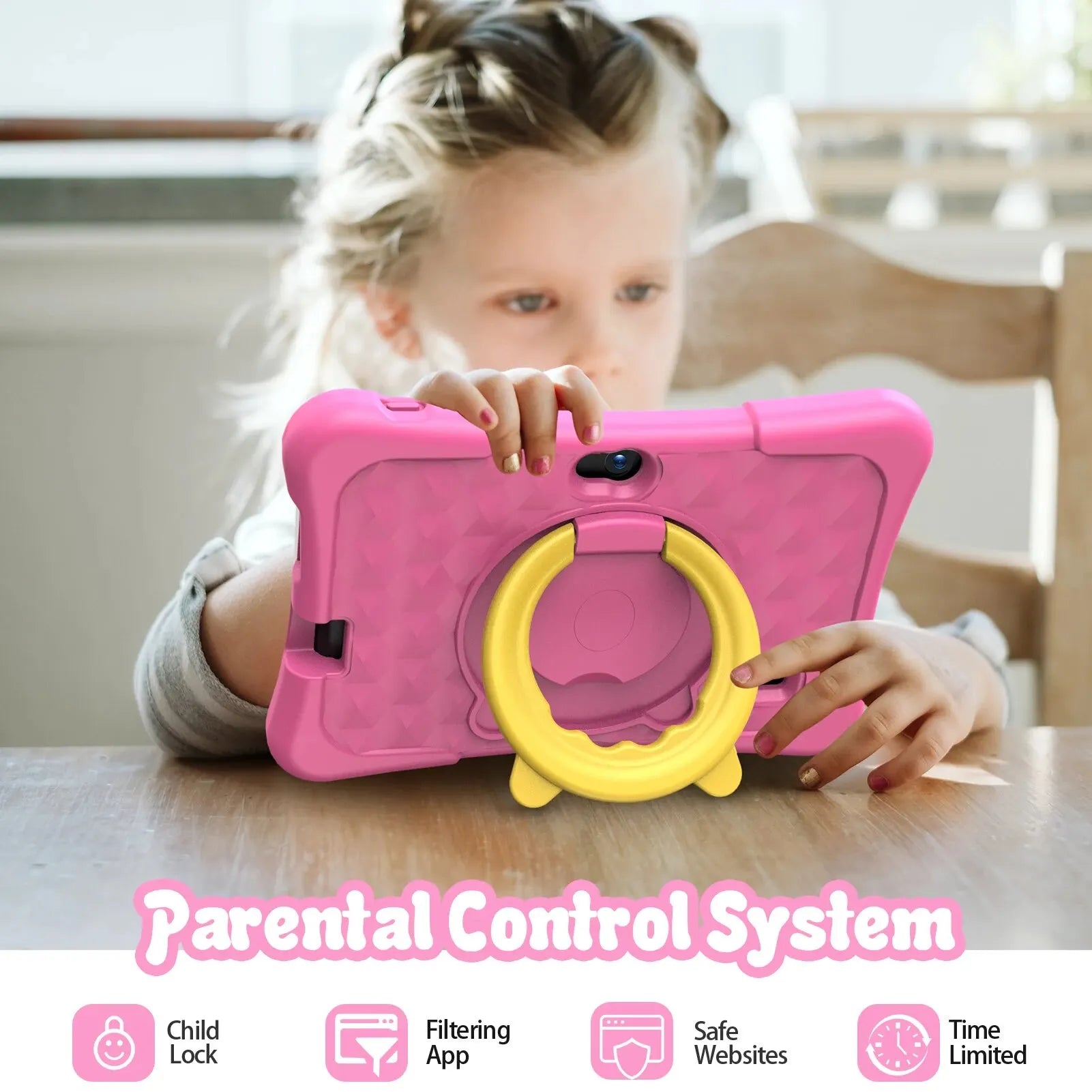 Tablette pour enfants – Écran HD, performance quadricœur et stockage extensible pour apprentissage et créativité