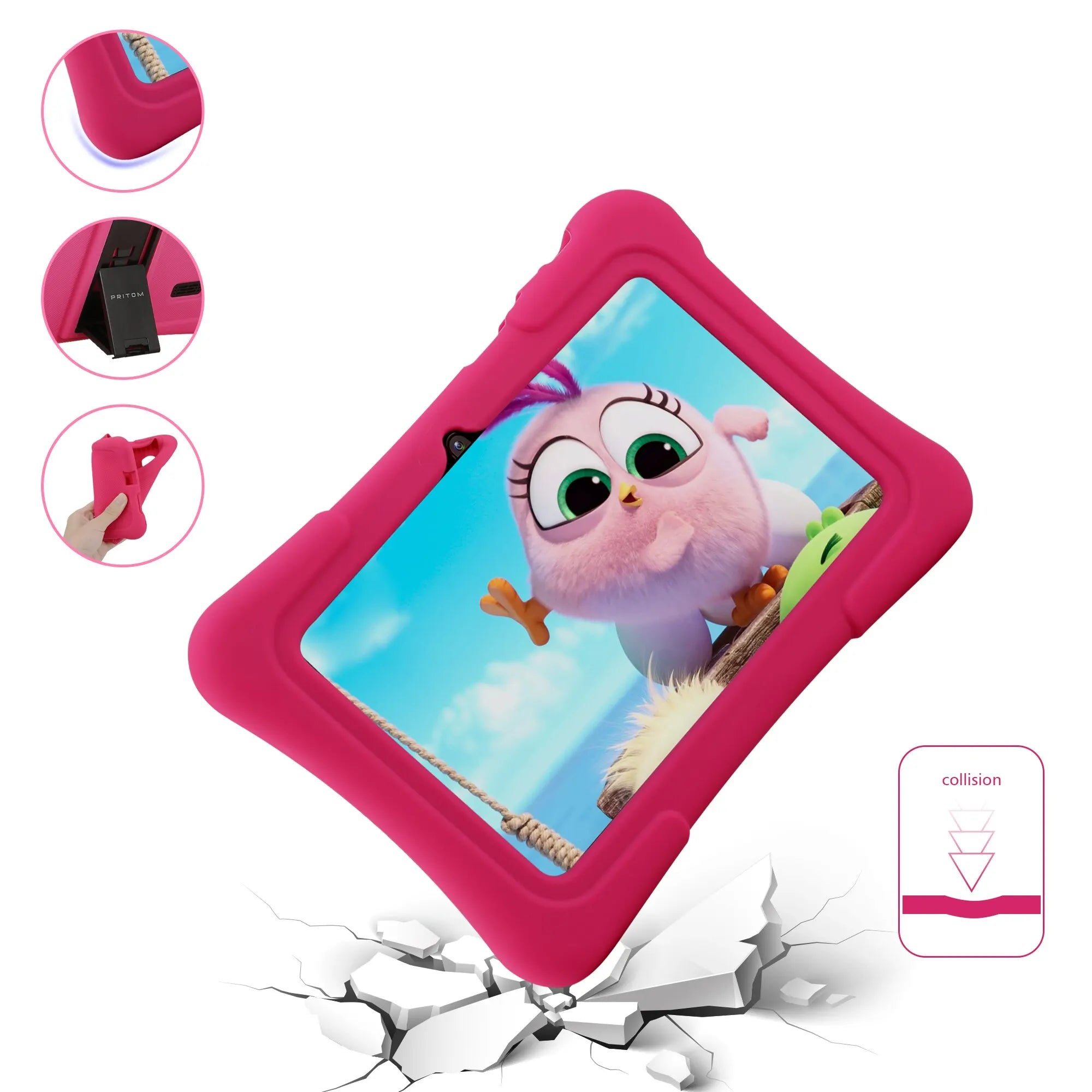 Tablette pour enfants – Écran IPS HD, performance quadricœur et stockage extensible pour apprentissage et jeu