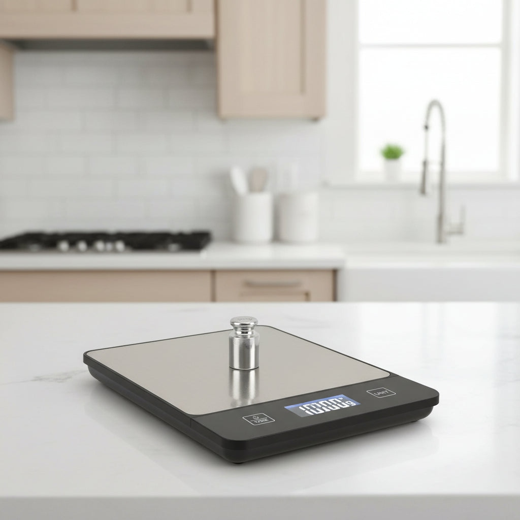 Kitchen Scale Digital Stainless Steel 22lb Food Measuring Scale 0
