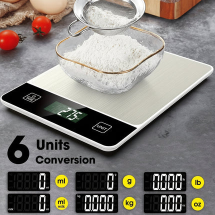 Kitchen Scale Digital Stainless Steel 22lb Food Measuring Scale 2