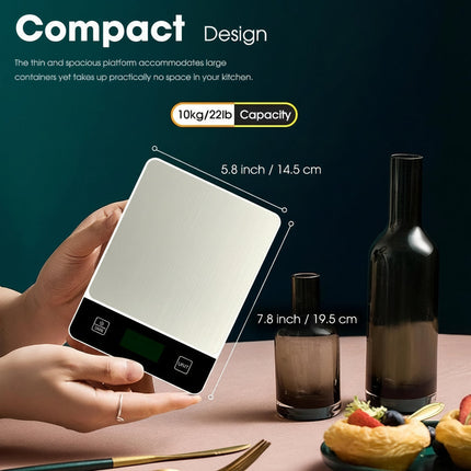 Kitchen Scale Digital Stainless Steel 22lb Food Measuring Scale 5