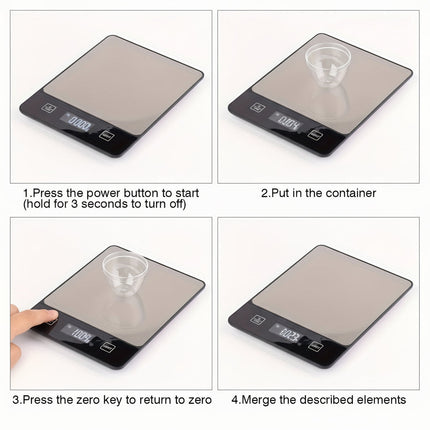 Kitchen Scale Digital Stainless Steel 22lb Food Measuring Scale 6