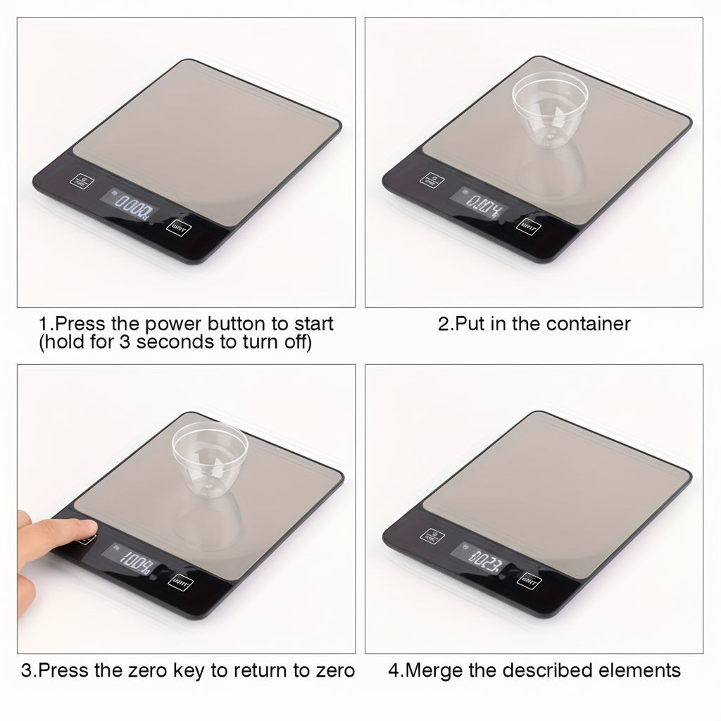 Kitchen Scale Digital Stainless Steel 22lb Food Measuring Scale 6