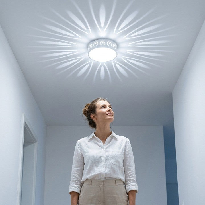 LED Kristall-Deckenleuchte — Strahlen-Lichtmuster, Warmweiß & Kaltweiß 3