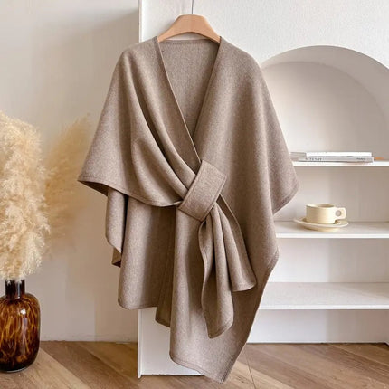 Women’s Wrap Poncho Cardigan – Soft Drape, Versatile Styling & Cozy Layering