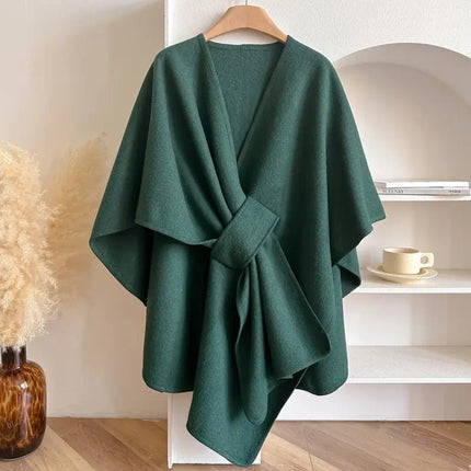 Women’s Wrap Poncho Cardigan – Soft Drape, Versatile Styling & Cozy Layering