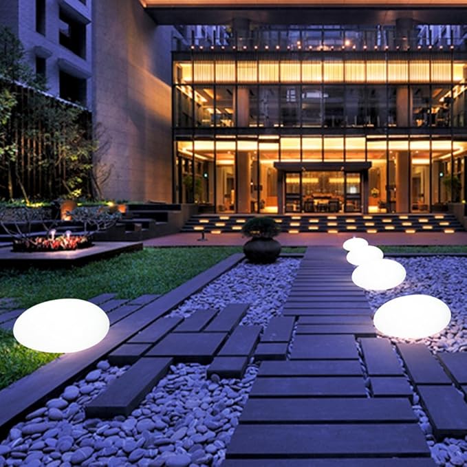 LumiStone – Udendørs Havelampe med varmt LED-lys og Vejrbestandigt Design