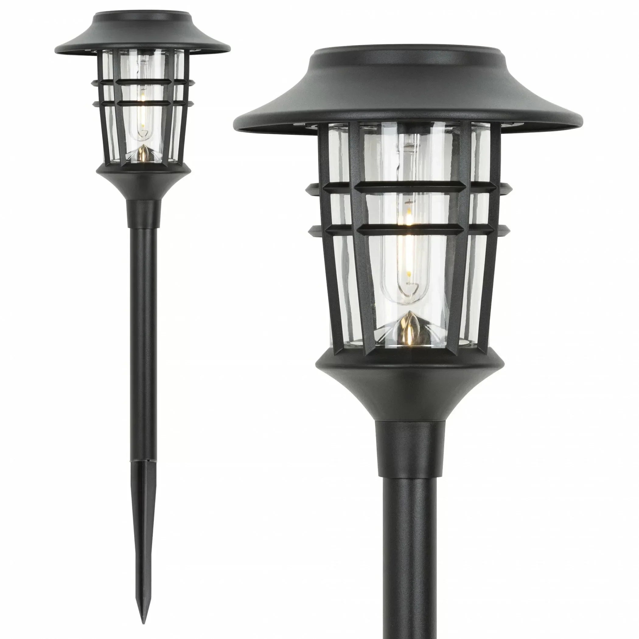 LumiGlow – Solcelle Havefakler Sæt med 6 stk med Varmt LED-lys og Vejrbestandigt Design