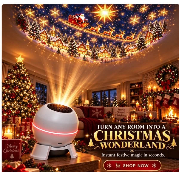 ⏳ Last day to save 49% –🎄🎅 Christmas Magic Projection Light – Bring Holiday Scenes to Life 0