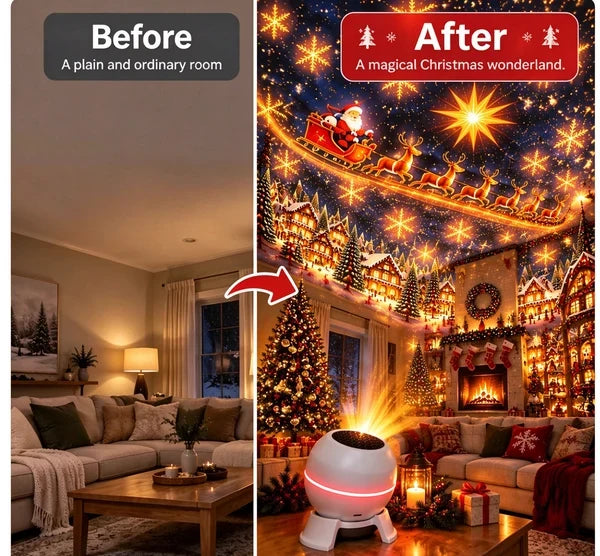 ⏳ Last day to save 49% –🎄🎅 Christmas Magic Projection Light – Bring Holiday Scenes to Life 2