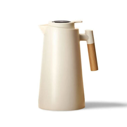 Thermal Carafe – Double-Wall Insulation, Lid Temperature Display & Wooden Handle