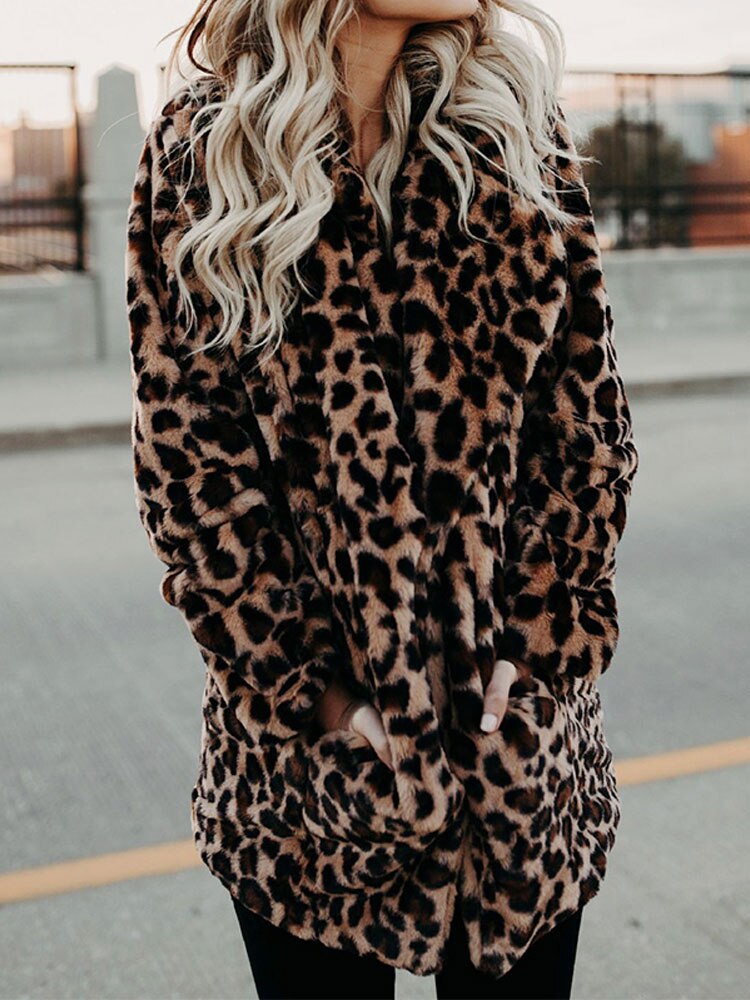 Leopard Print Women's Winter Coat - Sofia 2