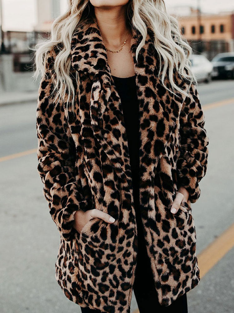 Leopard Print Women's Winter Coat - Sofia 3
