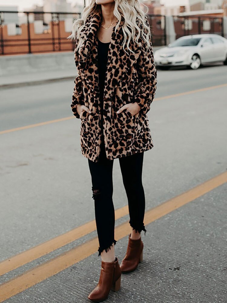 Leopard Print Women's Winter Coat - Sofia 6