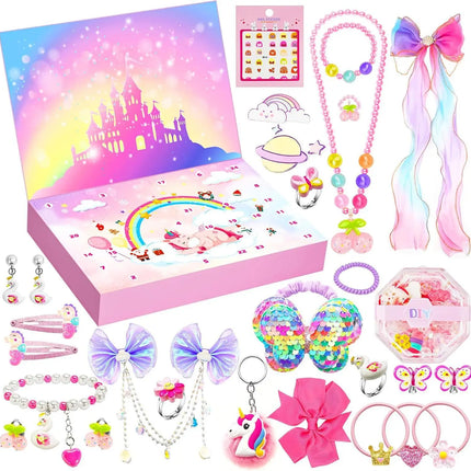 Advent Calendar for Kids – 24 Surprises with Jewelry & Hair Accessories