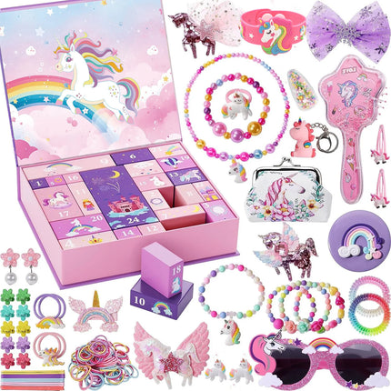 Advent Calendar for Kids – 24 Surprises with Jewelry & Hair Accessories