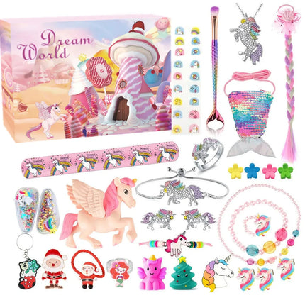 Advent Calendar for Kids – 24 Surprises with Jewelry & Hair Accessories