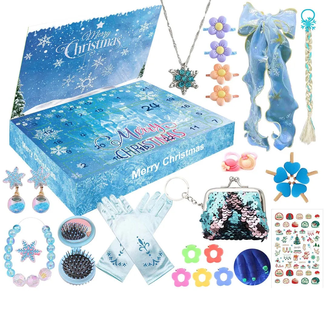 Calendrier de l'Avent pour enfants – 24 surprises avec bijoux et accessoires pour cheveux