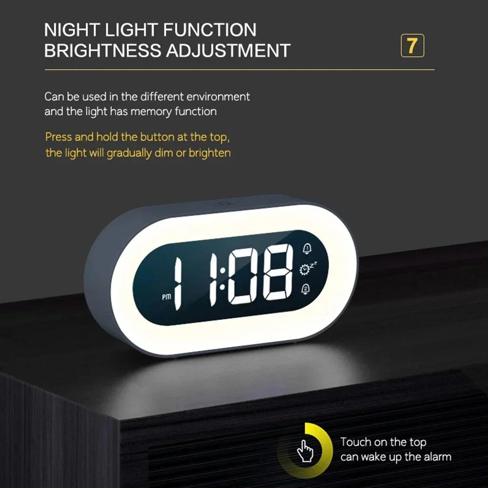 Alarm clock with night light