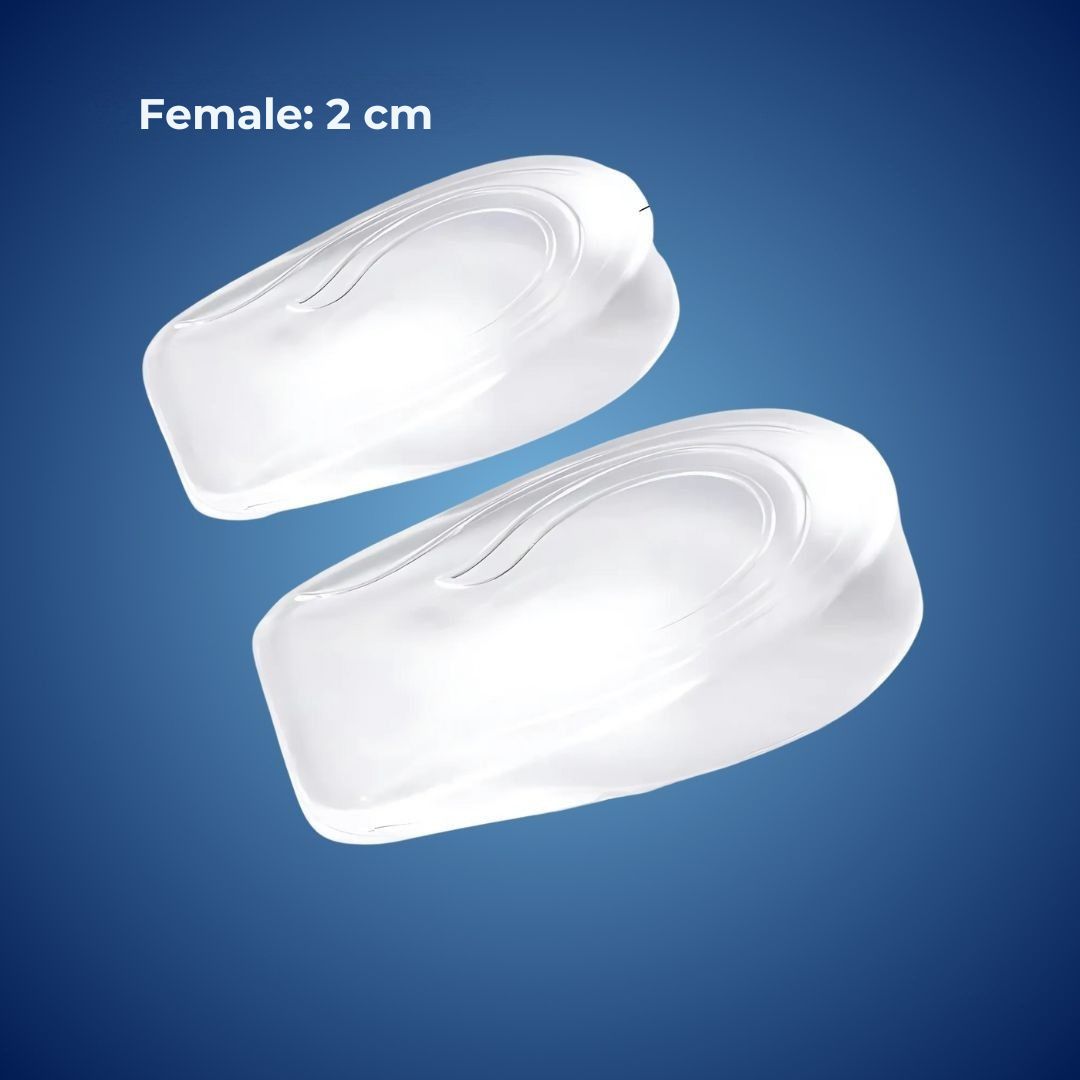 LiftComfort Silicone Gel Heel Lifting Inserts | Height Increase - Pain Relief for Plantar Fasciitis - Shock Absorption - Better Posture Niki 5