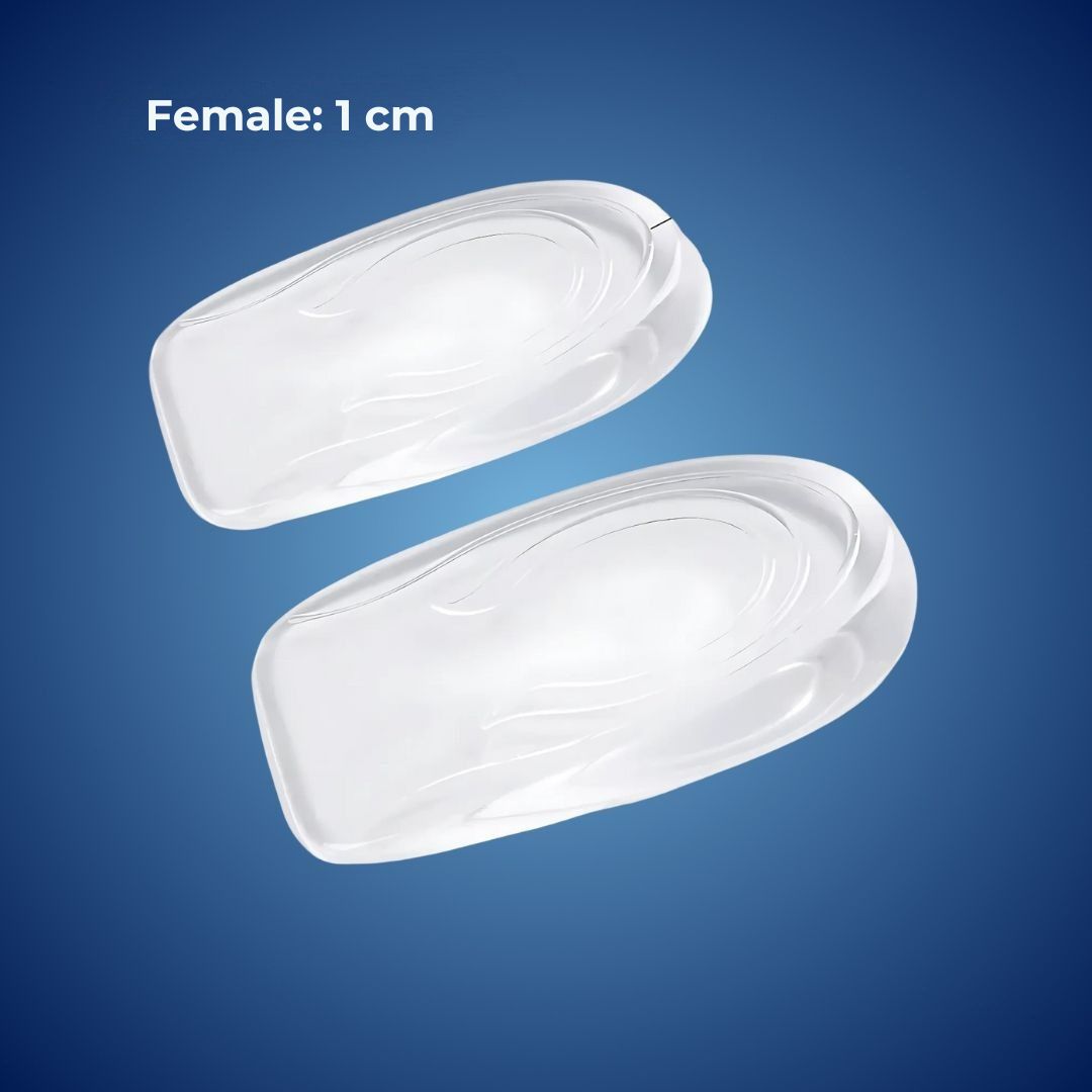 LiftComfort Silicone Gel Heel Lifting Inserts | Height Increase - Pain Relief for Plantar Fasciitis - Shock Absorption - Better Posture Niki 6