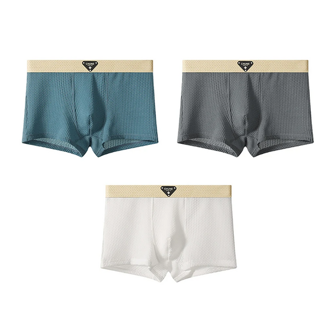 Lightweight Breathable Men's Boxers – Pack of 3 Ice Silk Boxer Shorts 1