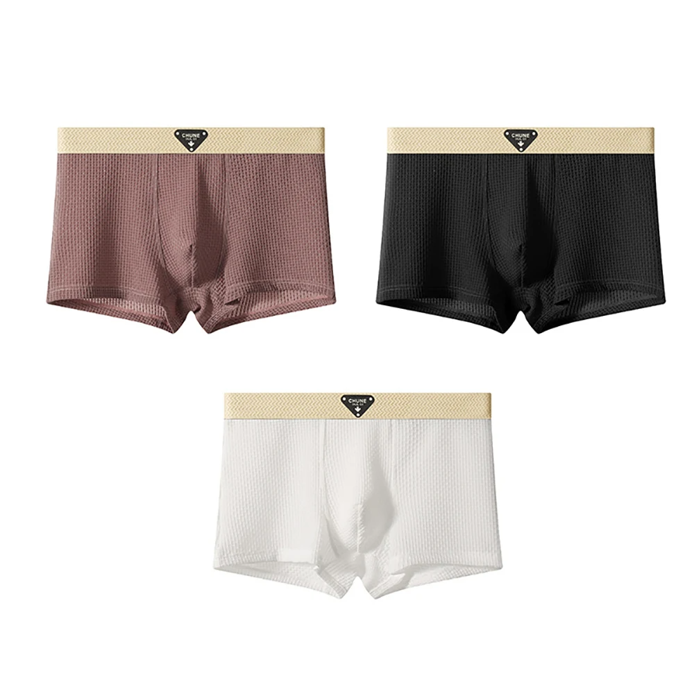 Lightweight Breathable Men's Boxers – Pack of 3 Ice Silk Boxer Shorts 3