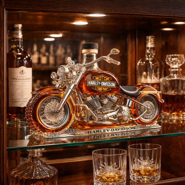 Limited Edition Whisky Bottle 350ml - Exclusive Harley Davidson Design 1