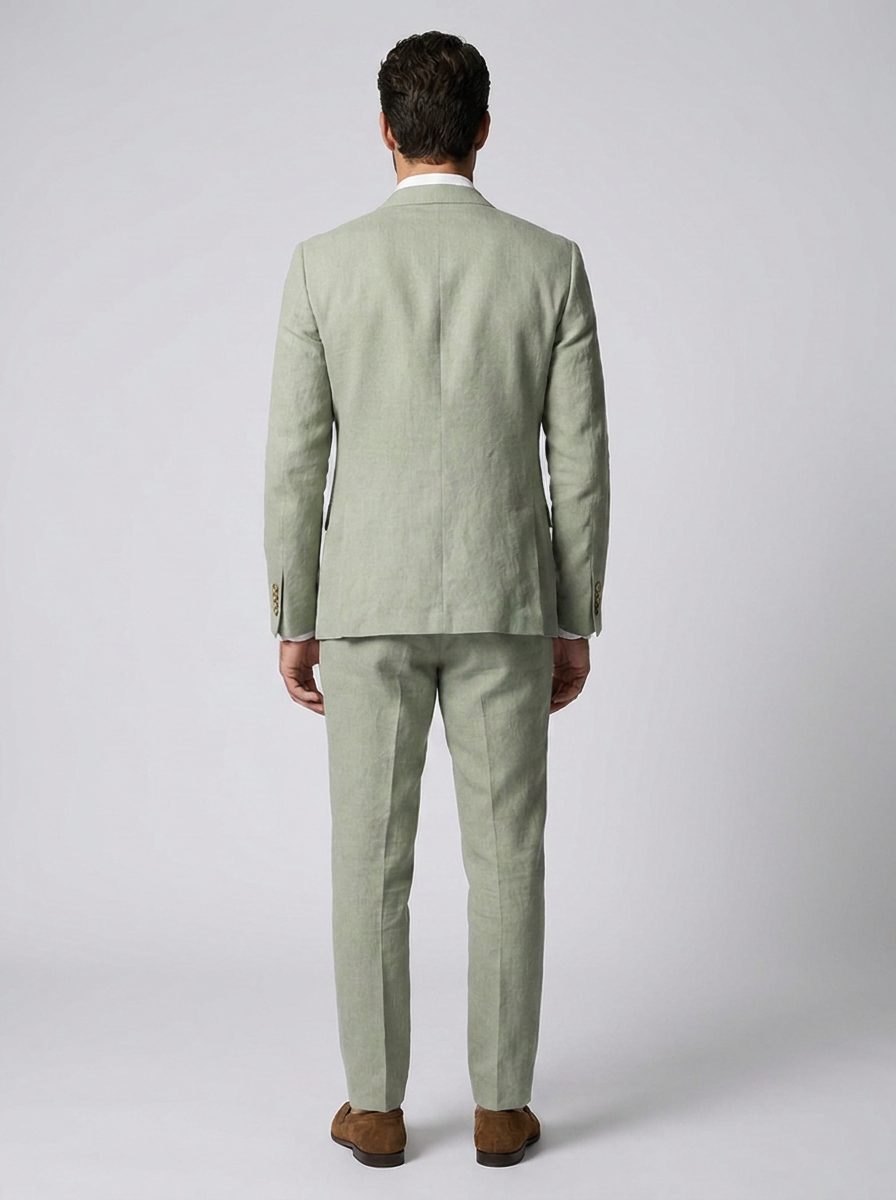 Linnen Set met Blazer en Pantalon voor Heren 2