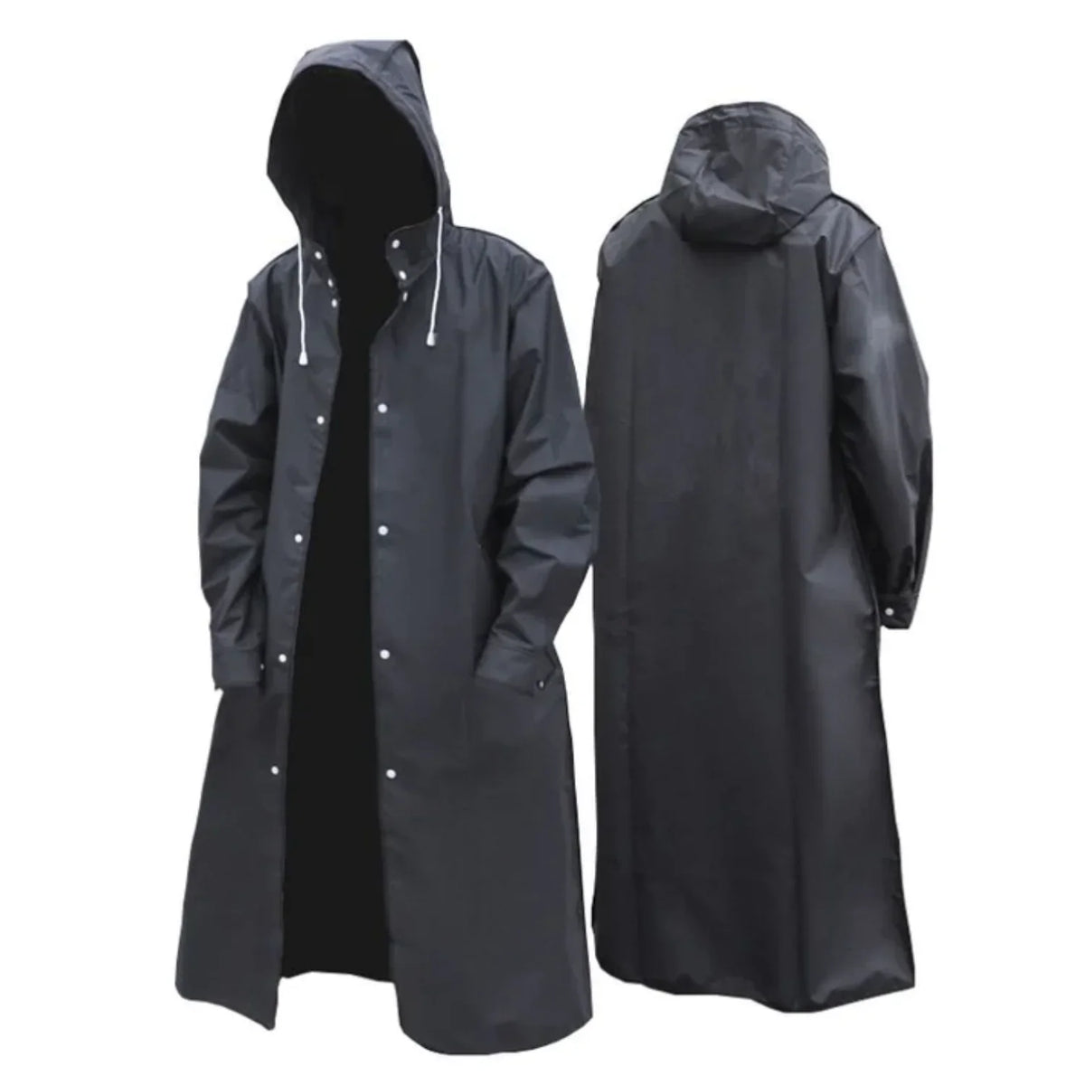Long Waterproof Men's Rain Jacket with Hood - Titan 0