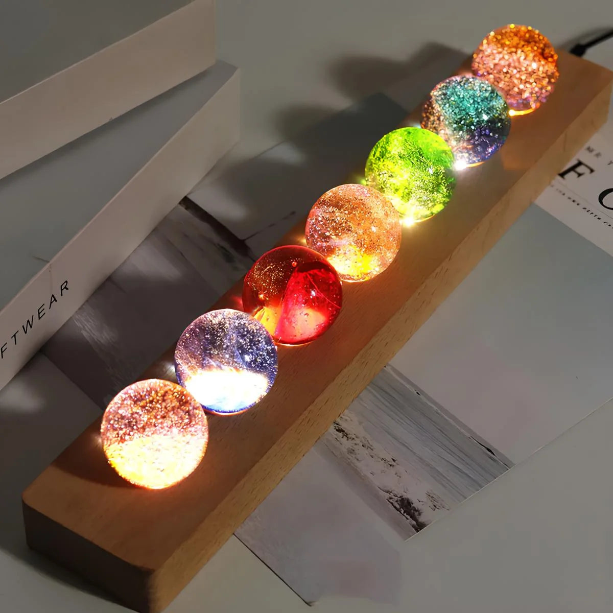 Luminous Crystal Galaxy Orbs 4