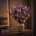 Lighted Lavender Bouquet – Faux Purple Blooms Wrapped in Warm Fairy Lights