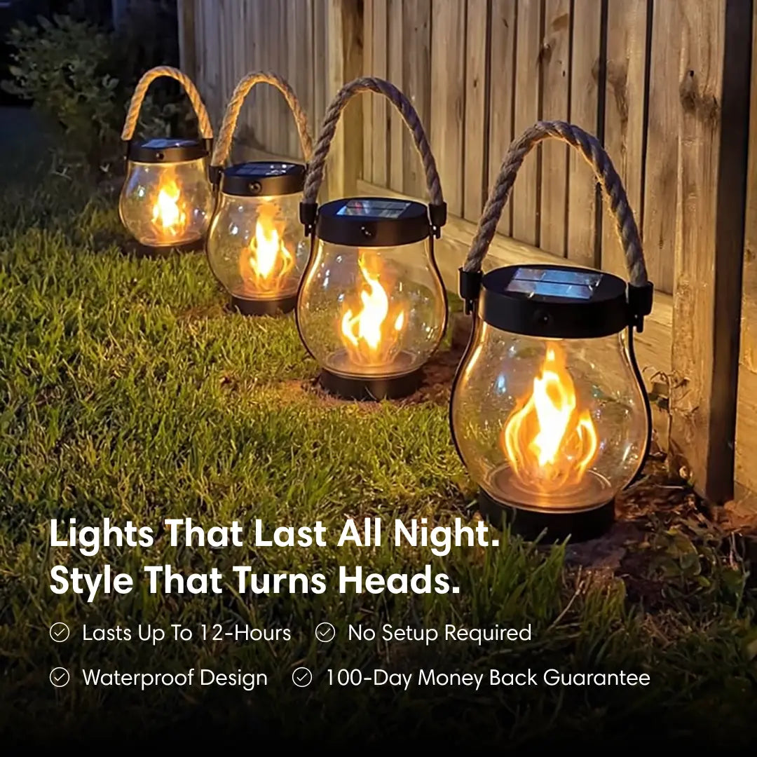 Lumora™ - Solar Lantern with Realistic Flame Effect 0