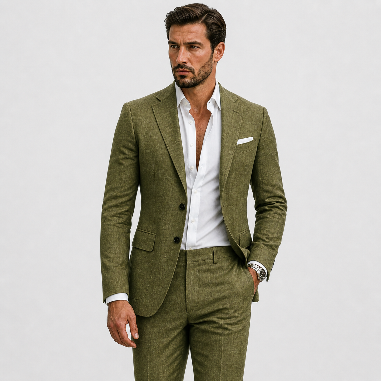 Lunelle | Heren Linnen Pak Slim-Fit Zomerse Elegantie 0