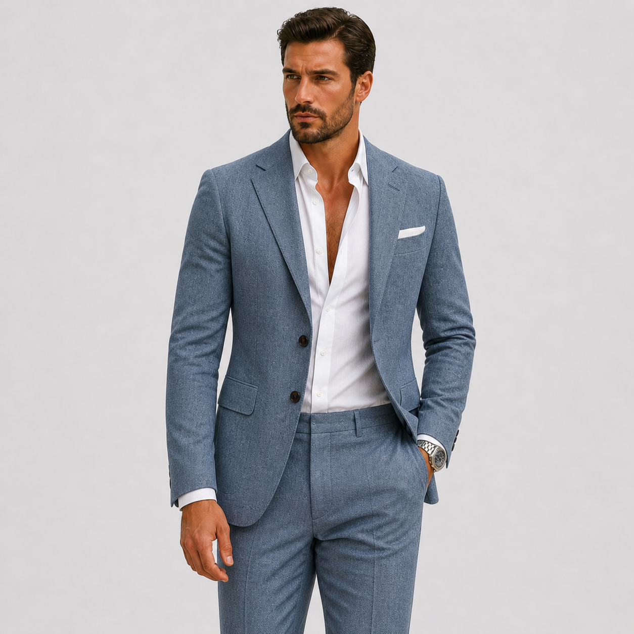 Lunelle | Heren Linnen Pak Slim-Fit Zomerse Elegantie 6